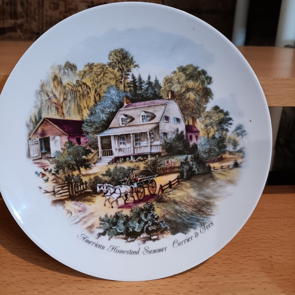 Currier and Ives American Homestead Summer Decorative Plate